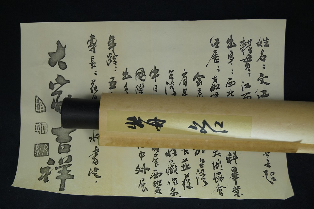 Peony Hanging Scroll with Certificate of Authenticity