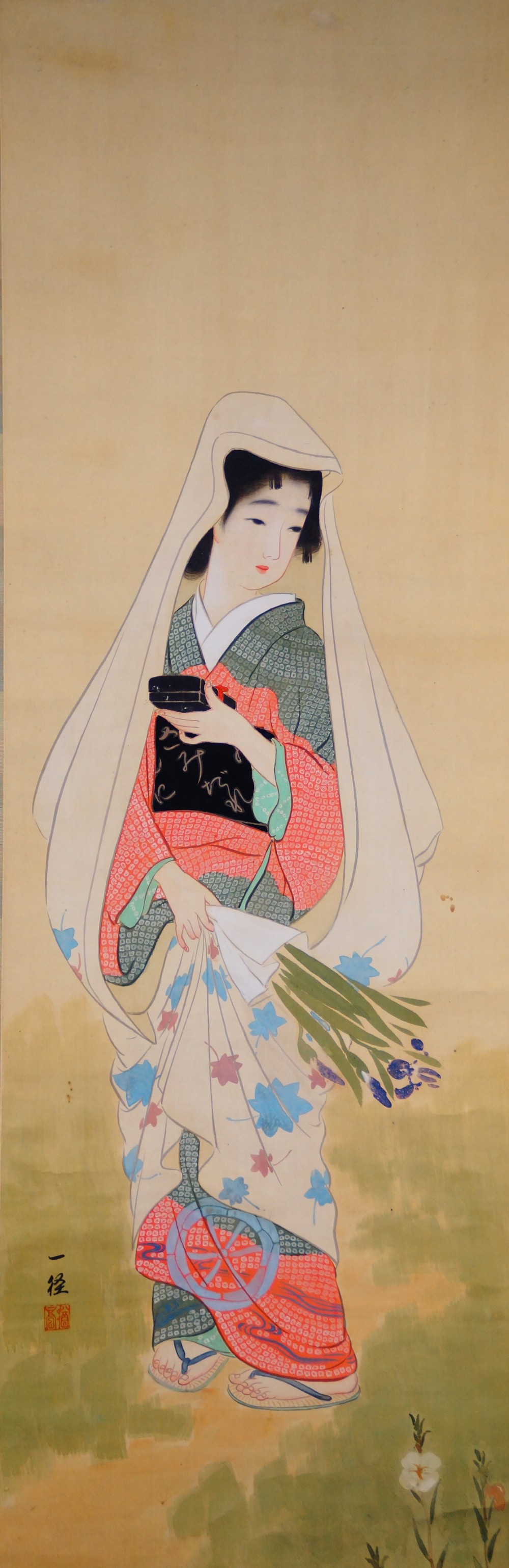 Flowers of Memory Kakemono by Murata Ikkei Full Motif Without Mounting