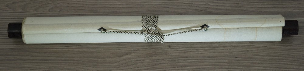 Calligraphy The Power of the Emperor Illuminates the World hanging scroll rolled up