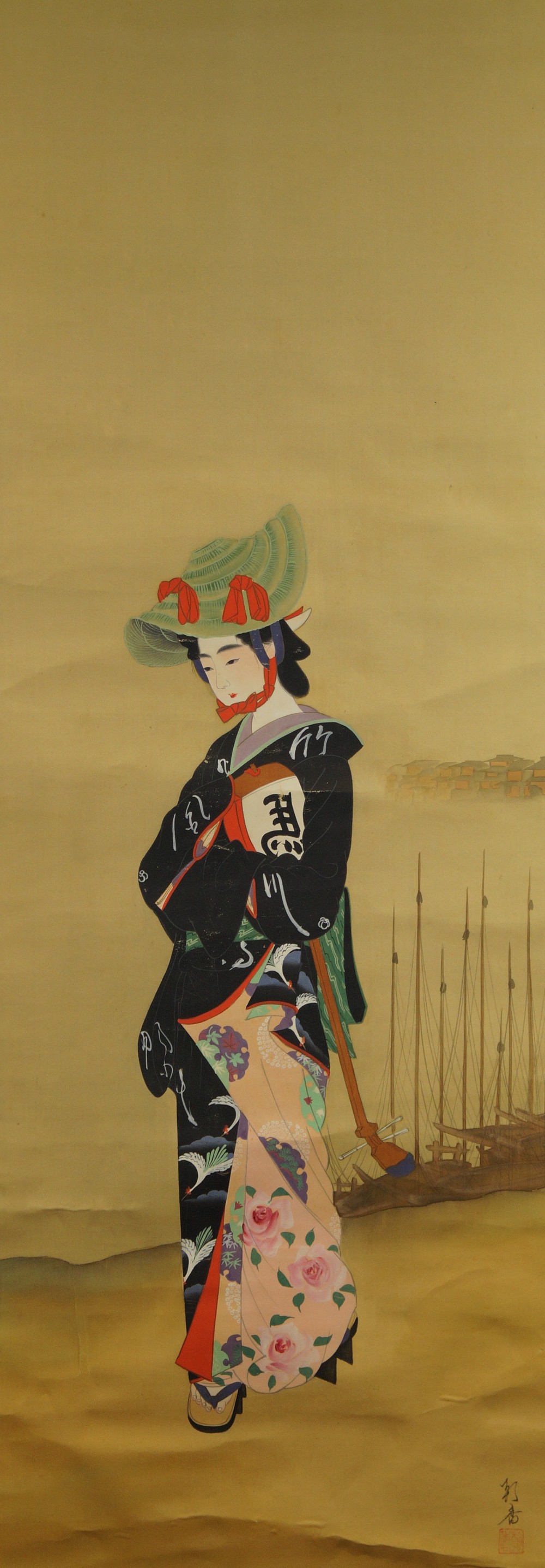 Beauty in Kimono Full Motif Without Mounting