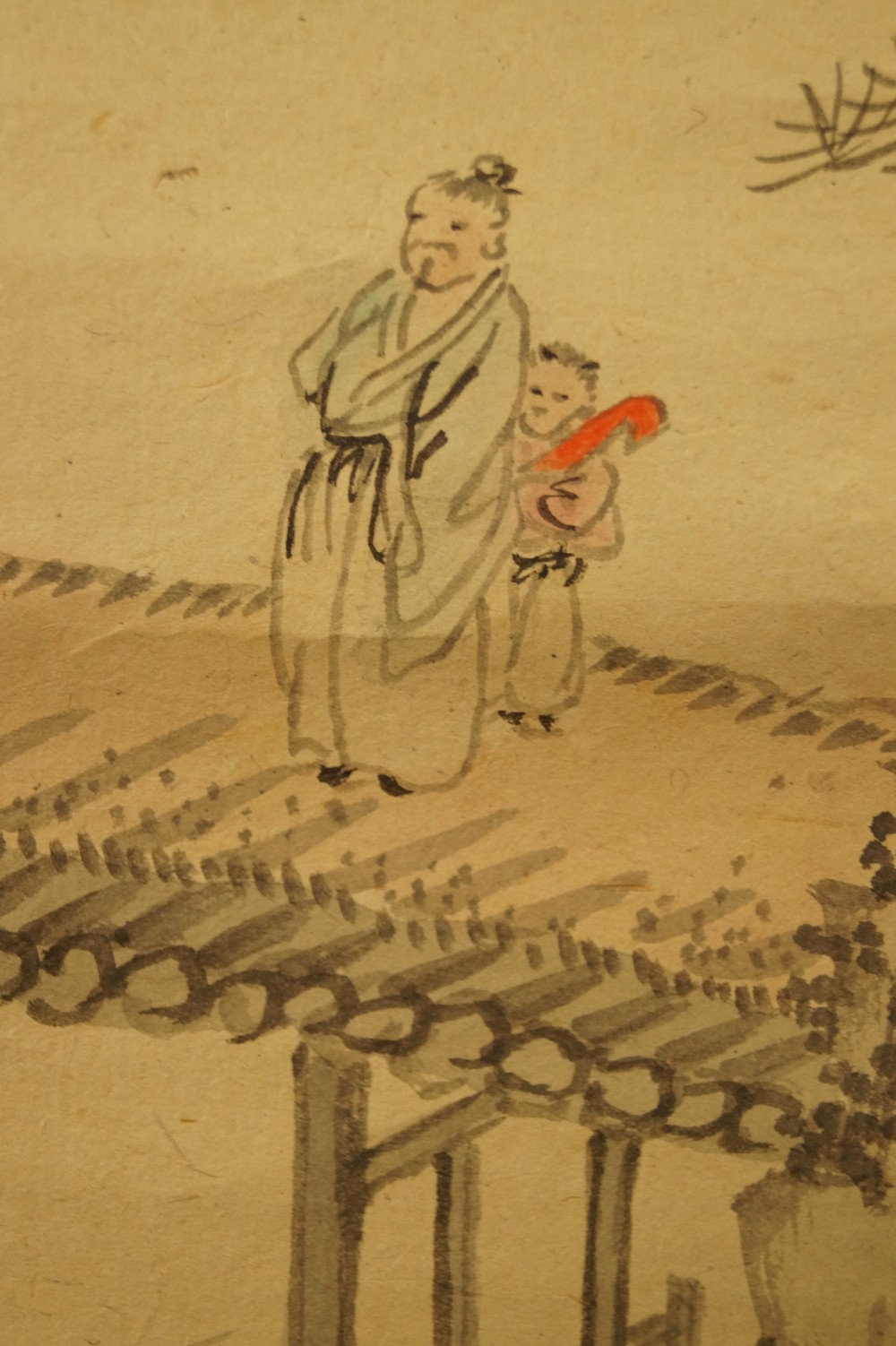 Landschafts Kakemono Figuren Motiv Nahaufnahme 2