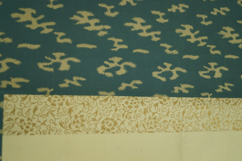 Calligraphy Living in Peace, Not Forgetting War Hanging Scroll Mounting Detail