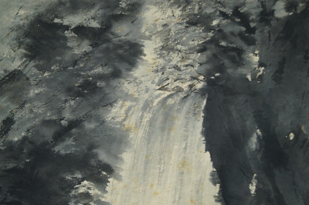 Wasserfall Rollbild Wasserfall-Motiv Nahaufnahme 1