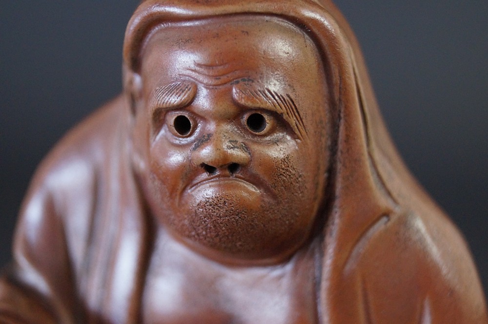Bodhidharma Figur Gesicht Nahaufnahme 1