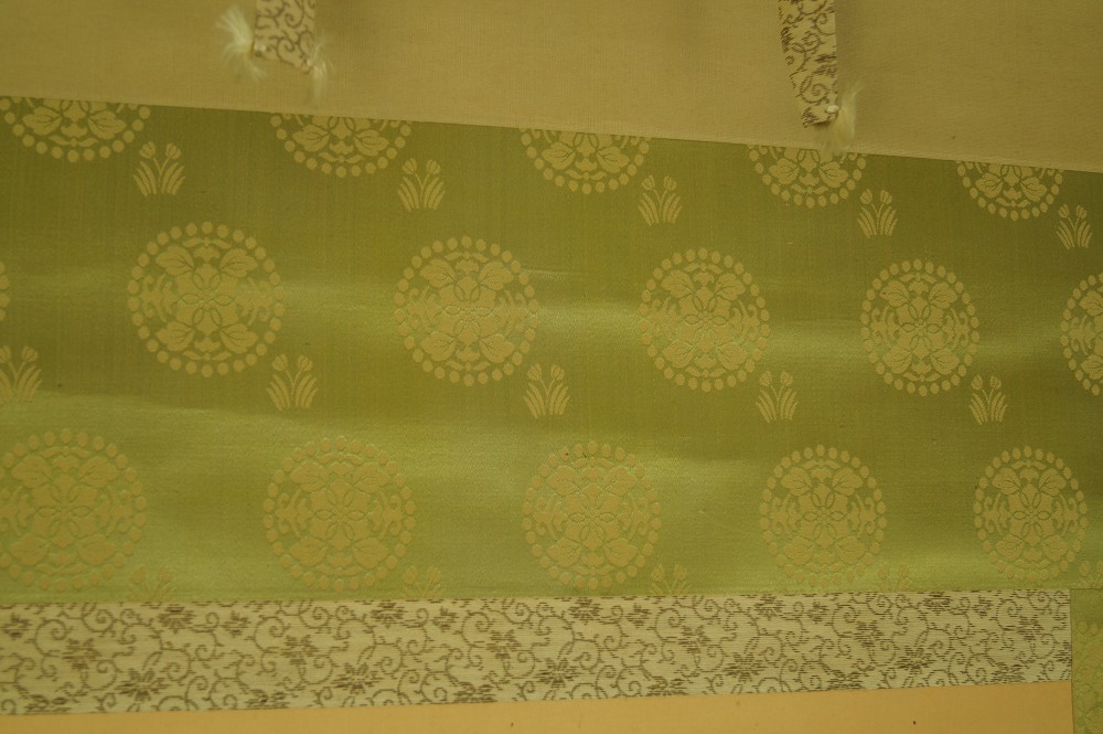 Kakemono Woman in Kimono Mounting Detail