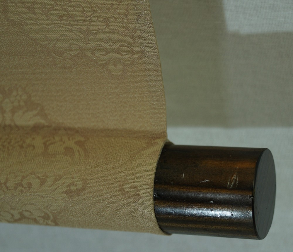 Flower Hanging Scroll Roller Detail