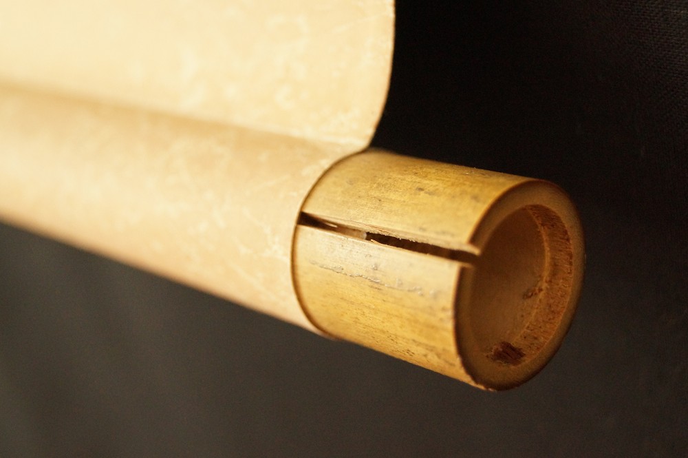 Iris kakemono scroll detail
