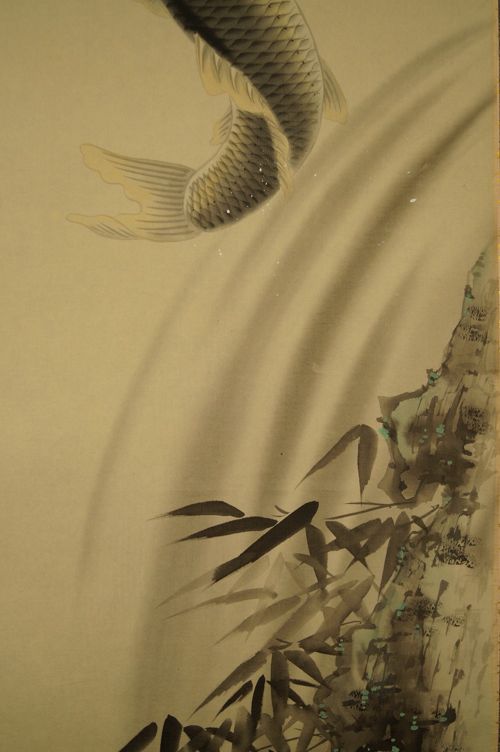 Koi at the waterfall signature and seal close-up