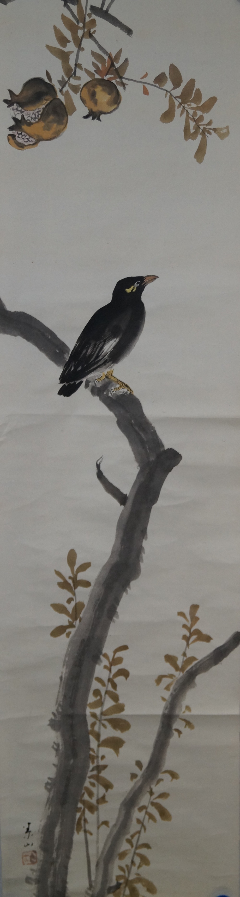 Der Vogel am Granatapfelbaum Makuri Gesamtmotiv ohne Rahmung 2
