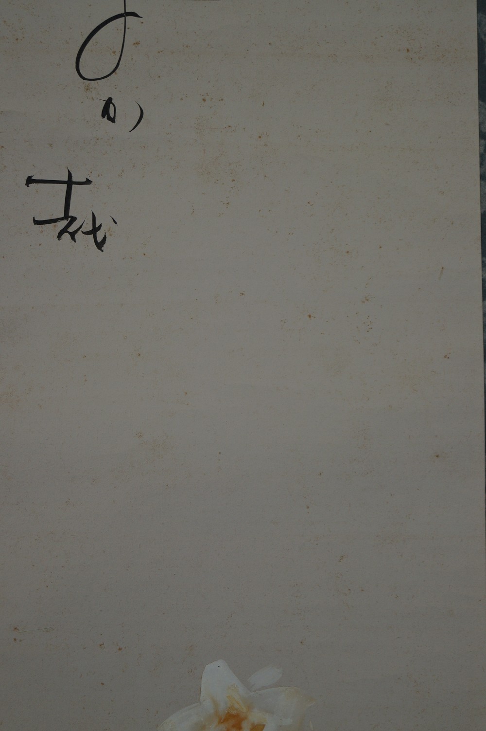 Kakemono flower calligraphy close-up 3