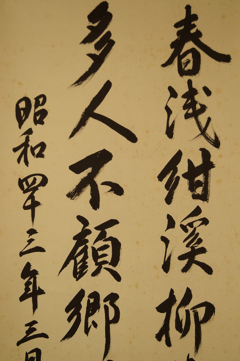 Kakemono Kalligrafie Kalligrafie Nahaufnahme
