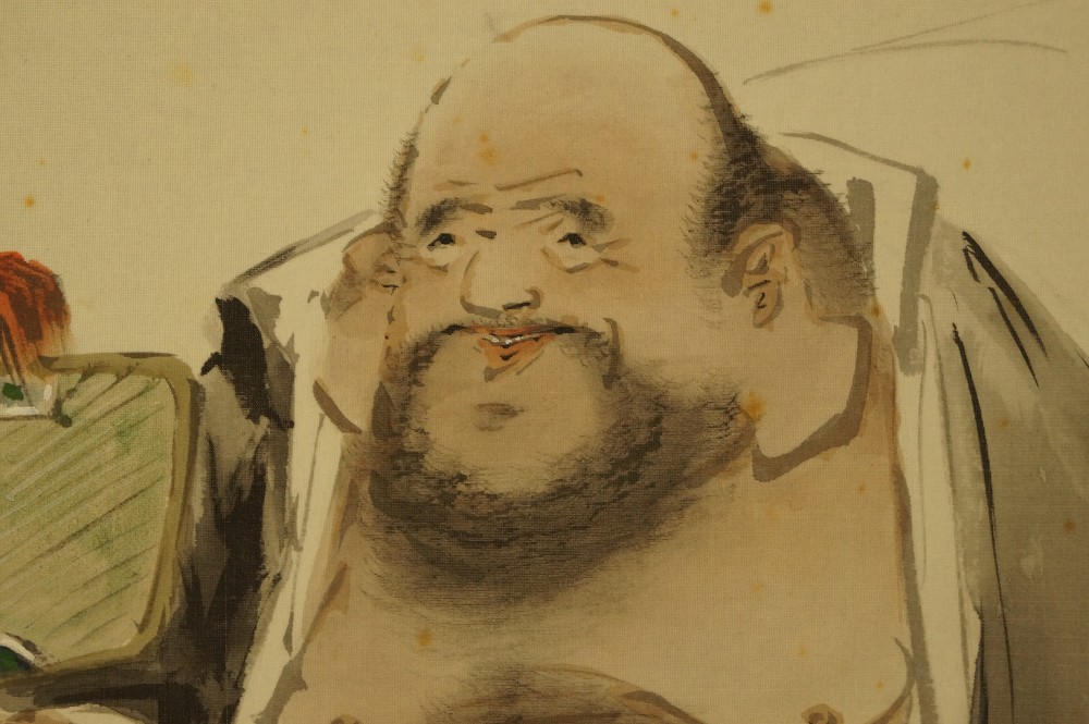 Hanging Scroll Hotei Hotei Motif Close-Up