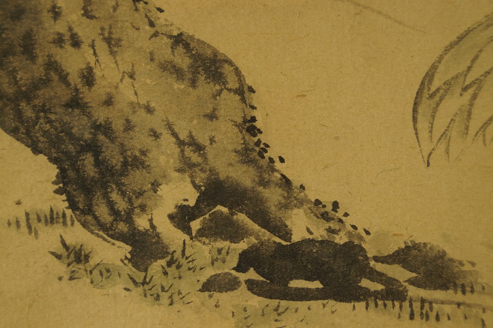 Close-Up of the Gnarled Pine Needles and the Rock