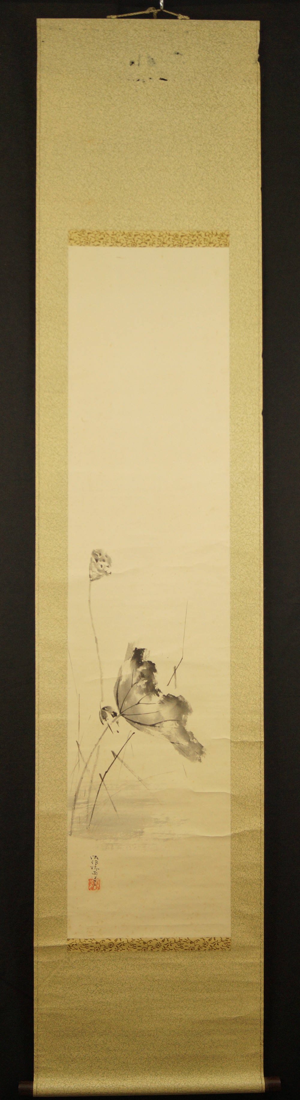 Lotus Hanging Scroll Full View