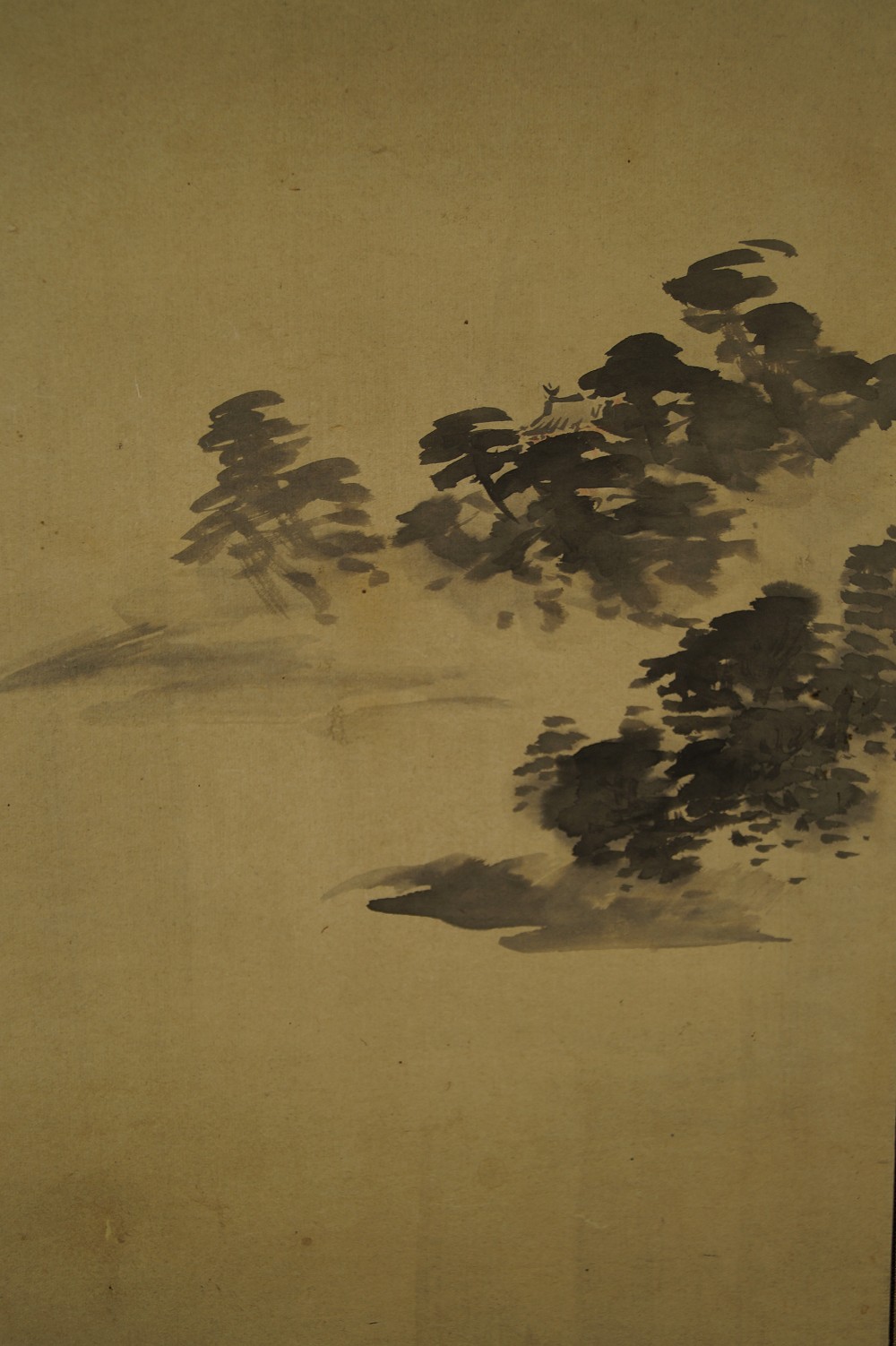Japanisches Rollbild Set Vogel und Mondlandschaft Mondlandschaft Motiv Nahaufnahme 2