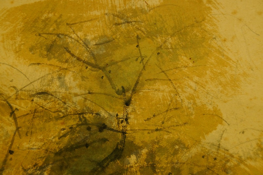Idyllische Flusslandschaft Kakemono von Sano Mitsuho Baum-Motiv Nahaufnahme 2
