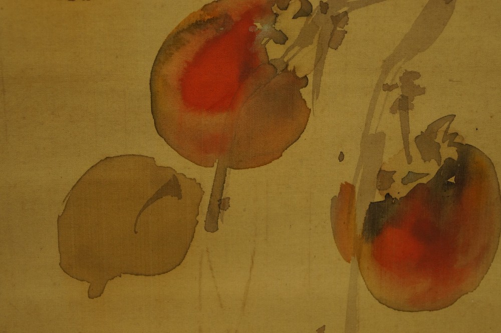 Crow on Persimmon Branch by Ito Yanagiso Persimmon Motif Close-Up 2