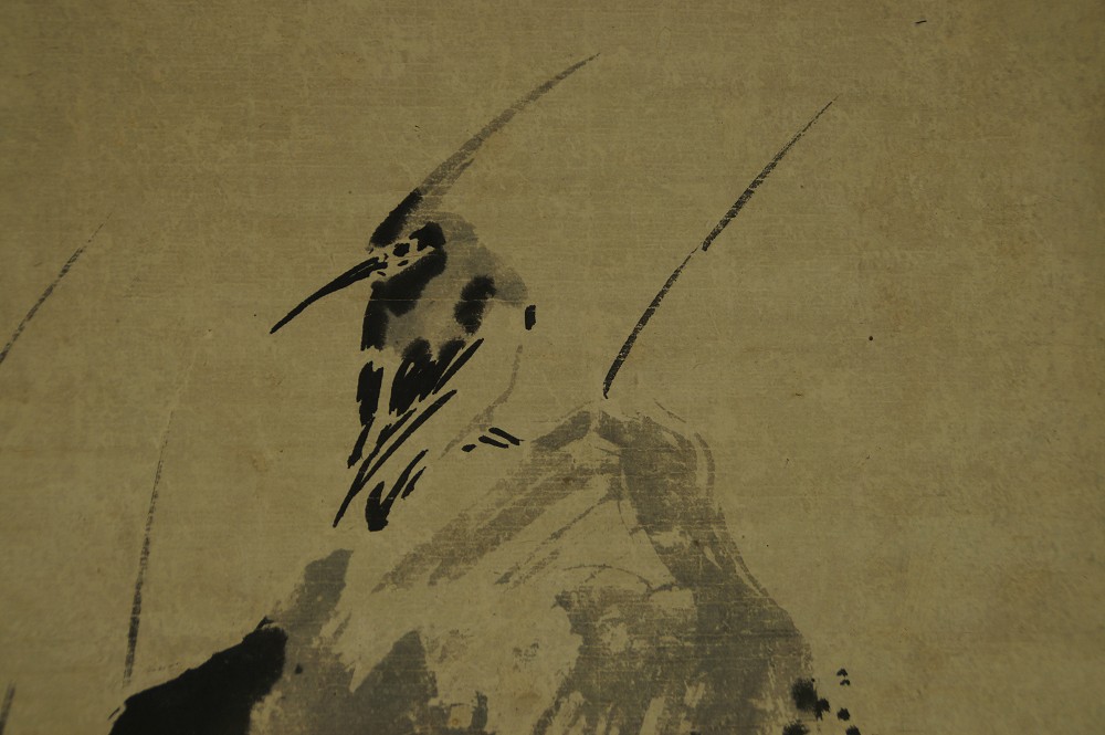 Bird on a Rock by Kano Yasunobu Bird Motif Close-Up 1