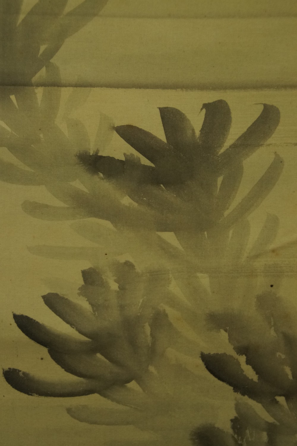 Further close-up of the subtly rendered water plants