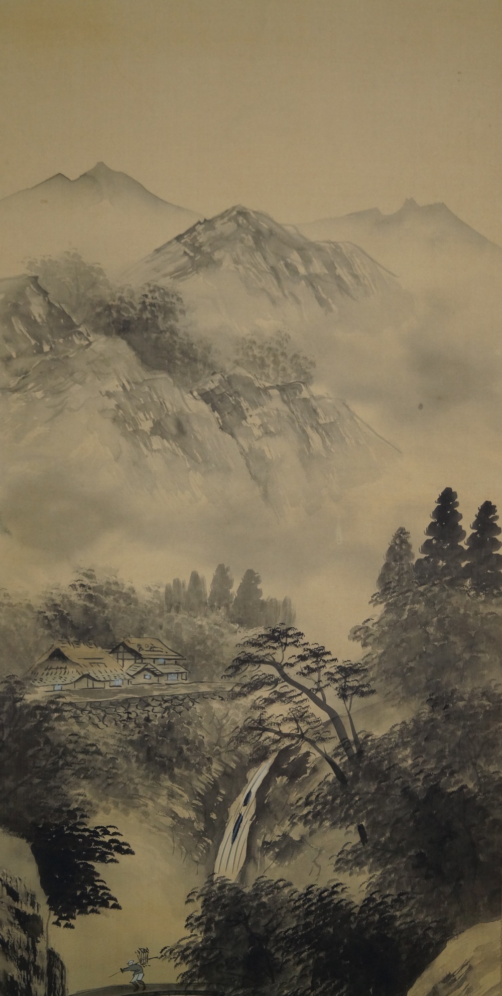Fluss und Berge Rollbild Landschaft-Motiv Nahaufnahme