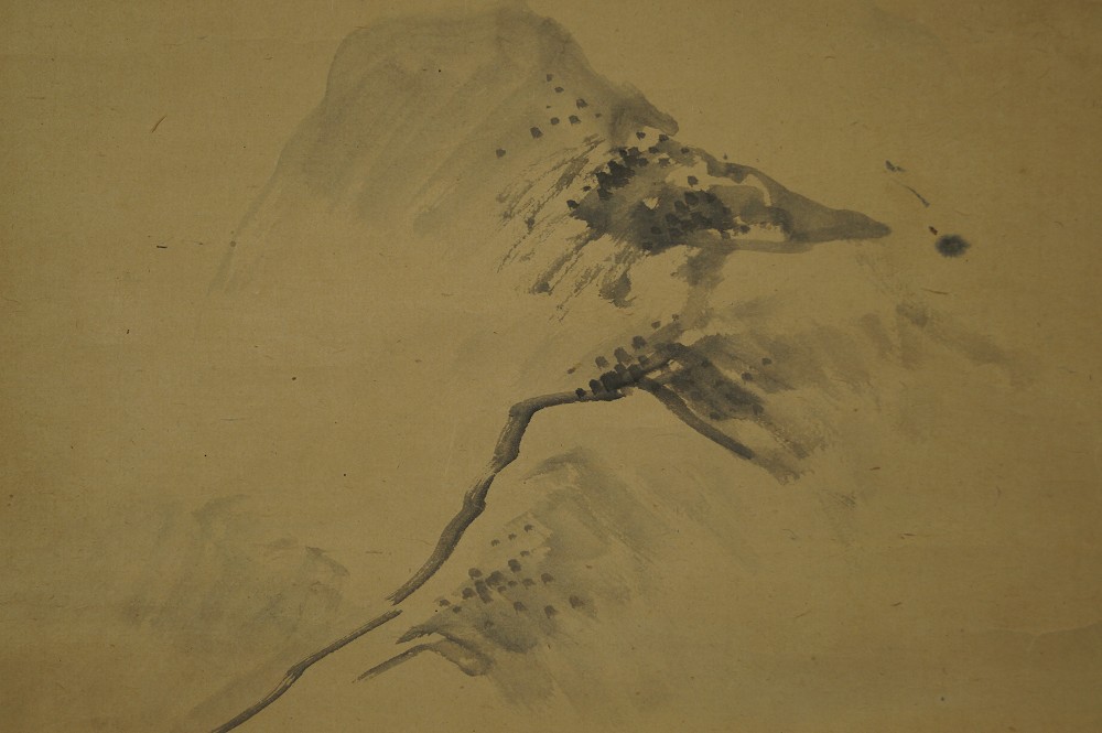 Kakemono Landschaft Motiv Nahaufnahme