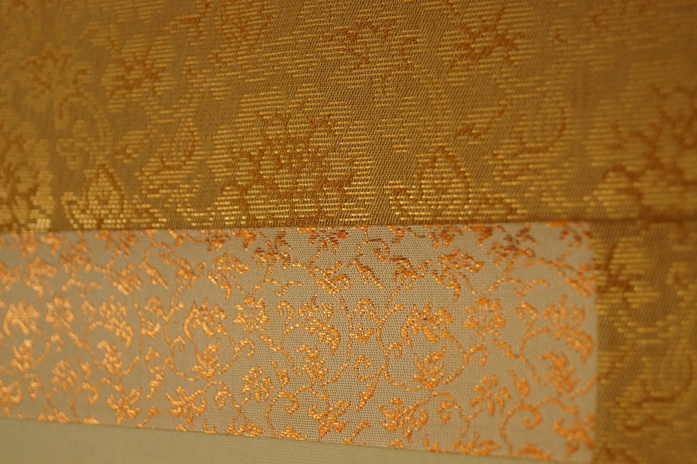 Hanging scroll Hotei mounting detail