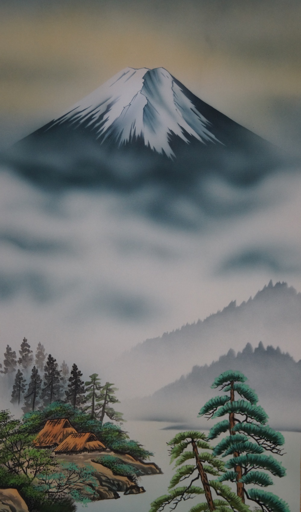 Berg Fuji - Japanisches Rollgemälde (Kakejiku)