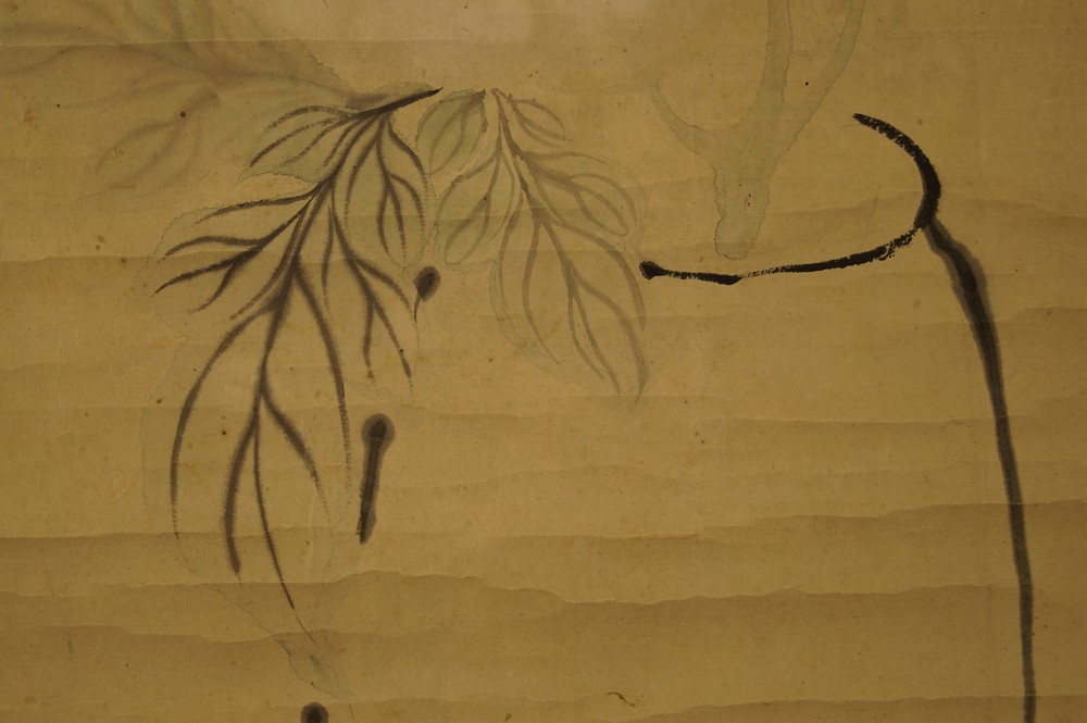 Pfingstrose mit Kalligraphie Vasen-Motiv Nahaufnahme