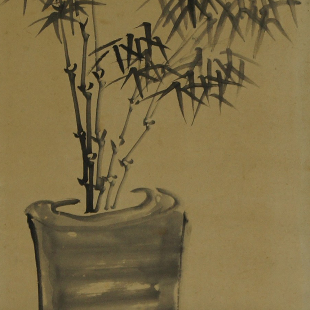Bamboo Hanging Scroll Motif Close-Up Preview