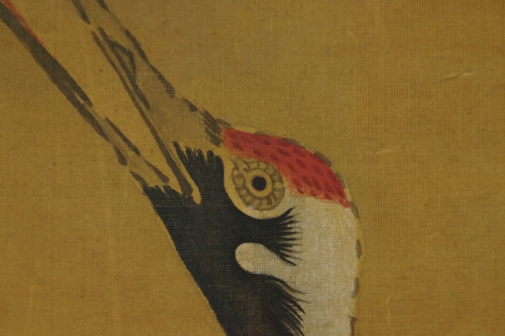 Two Cranes by Jikoji Sanenaka Crane Motif Close-Up 3
