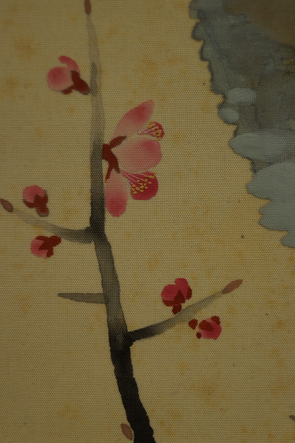 Spatzen und Pflaumenblüten - Japanisches Rollbild (Kakejiku, Kakemono)