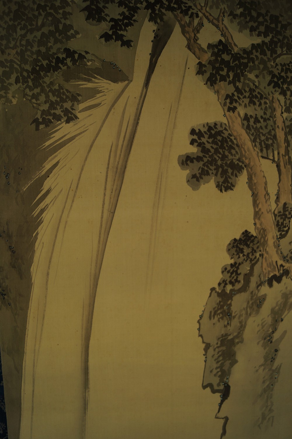 Wasserfall Rollbild von Kishi Renzan Wasserfall-Motiv Nahaufnahme 1