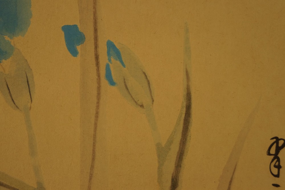 Iris kakemono iris motif close-up 3