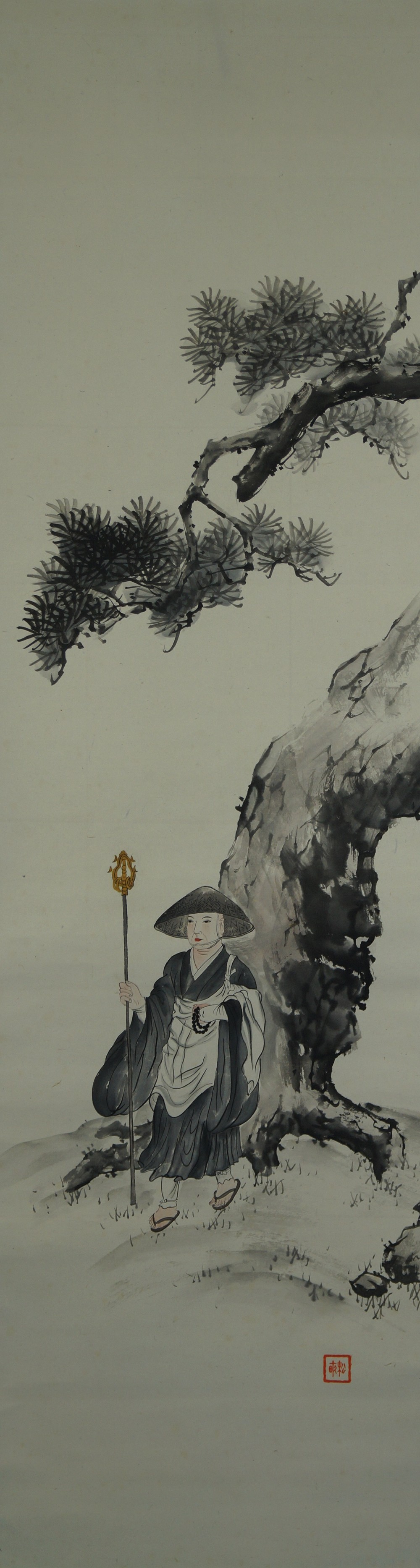 Monk Hanging Scroll Full Motif Without Mounting