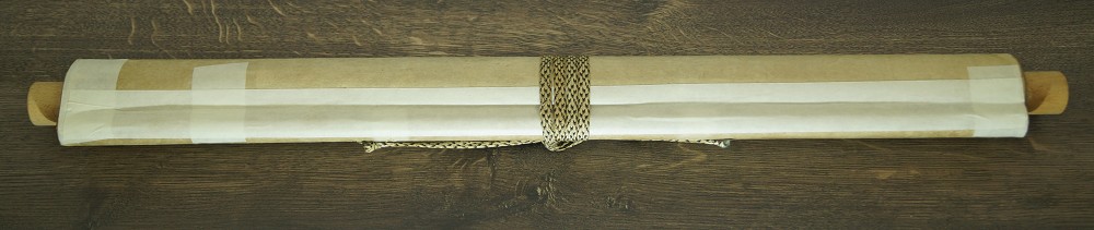 Kranich Kakemono zusammengerollt