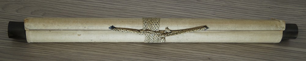 Hanging scroll bamboo rolled up