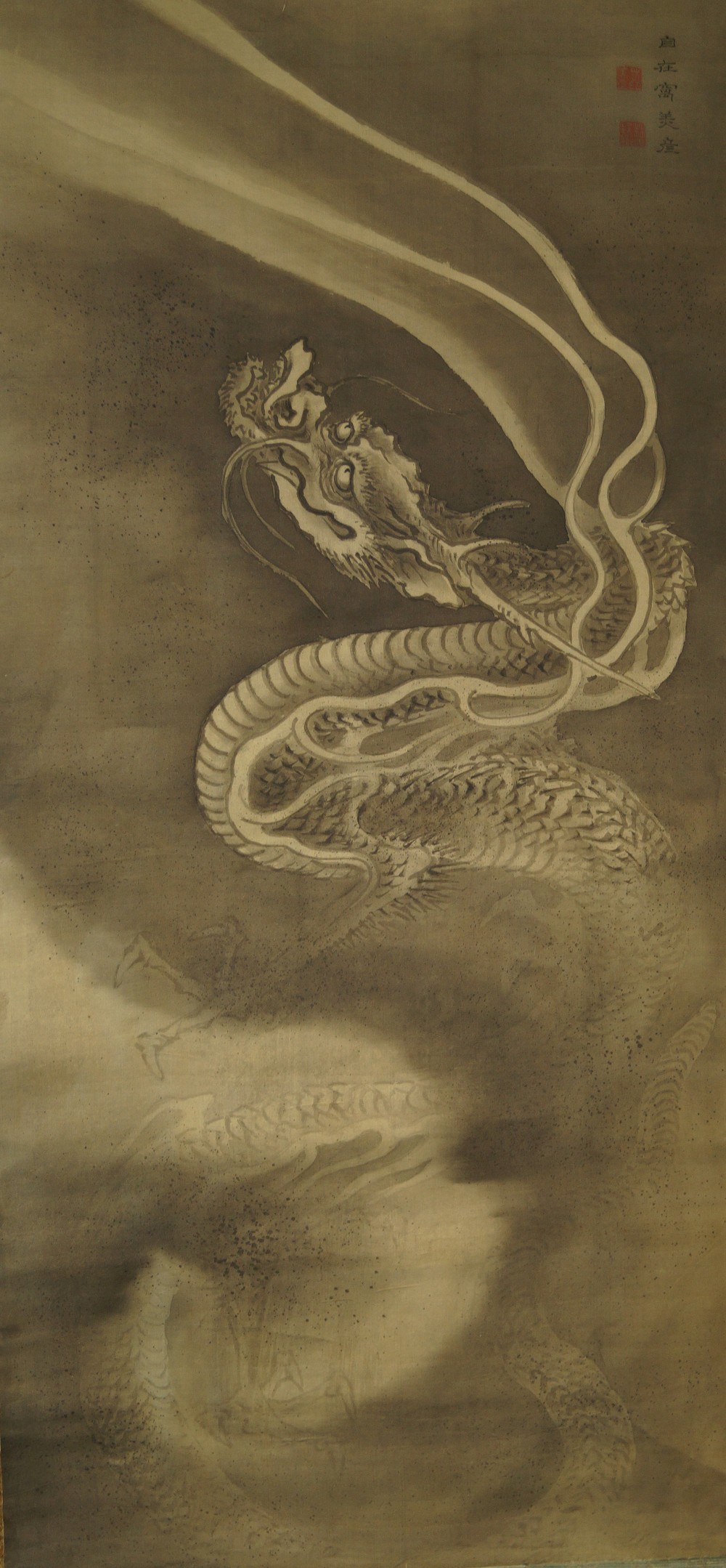 Drachen Kakemono Gesamtmotiv ohne Rahmung