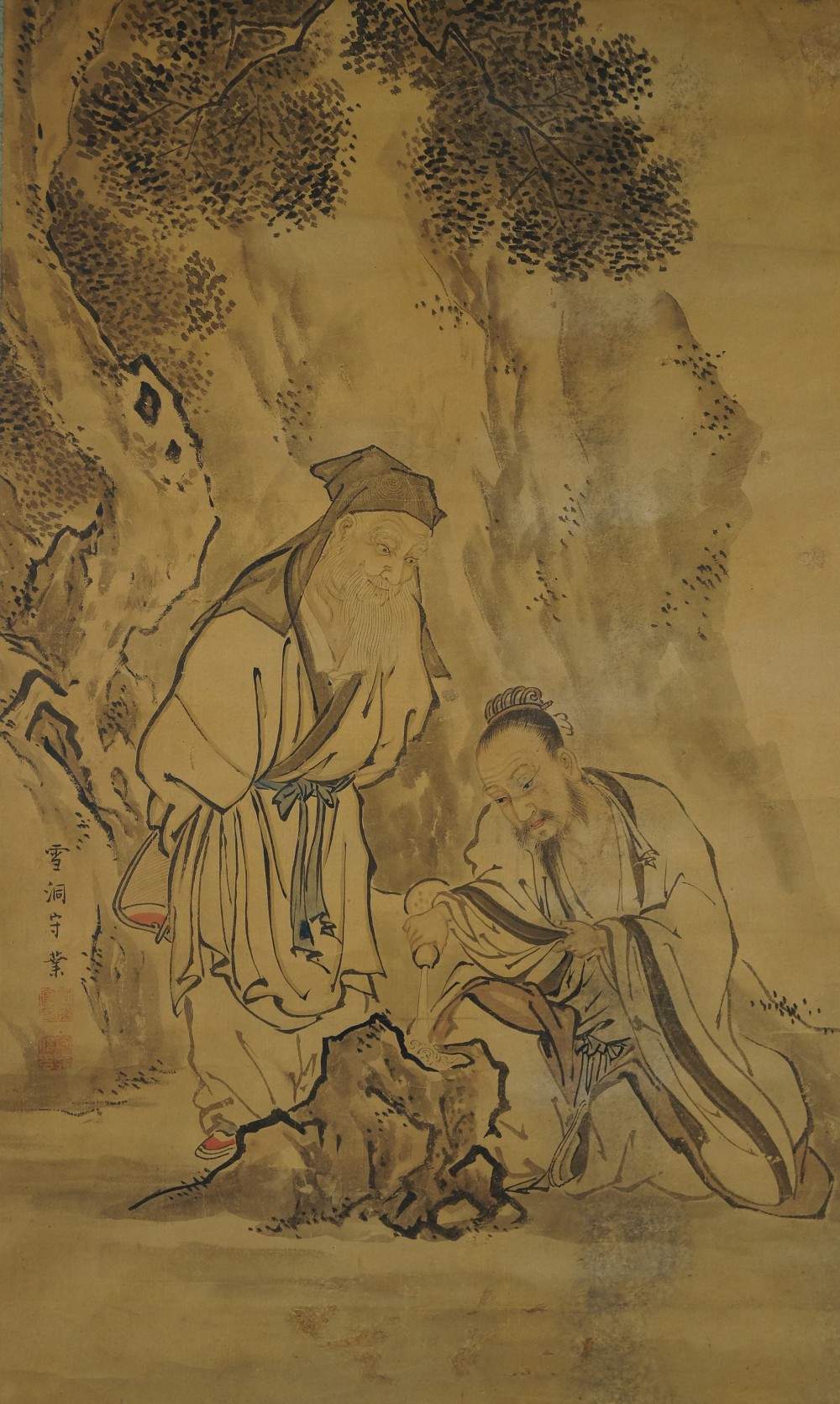 Tea Master Hanging Scroll Full Motif Without Mounting
