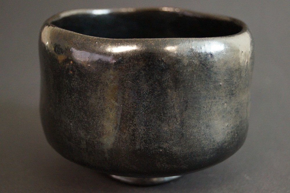 Raku-yaki Chawan by Kentaro Furumaru Back View