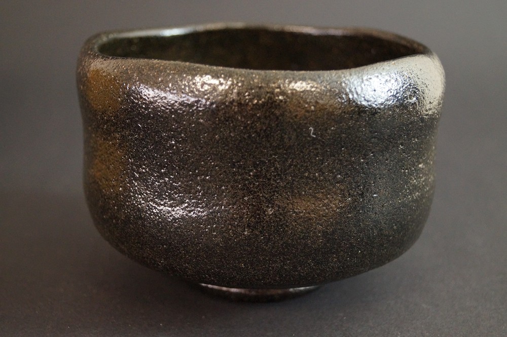 Chawan Raku ware by Keizan Ono front view