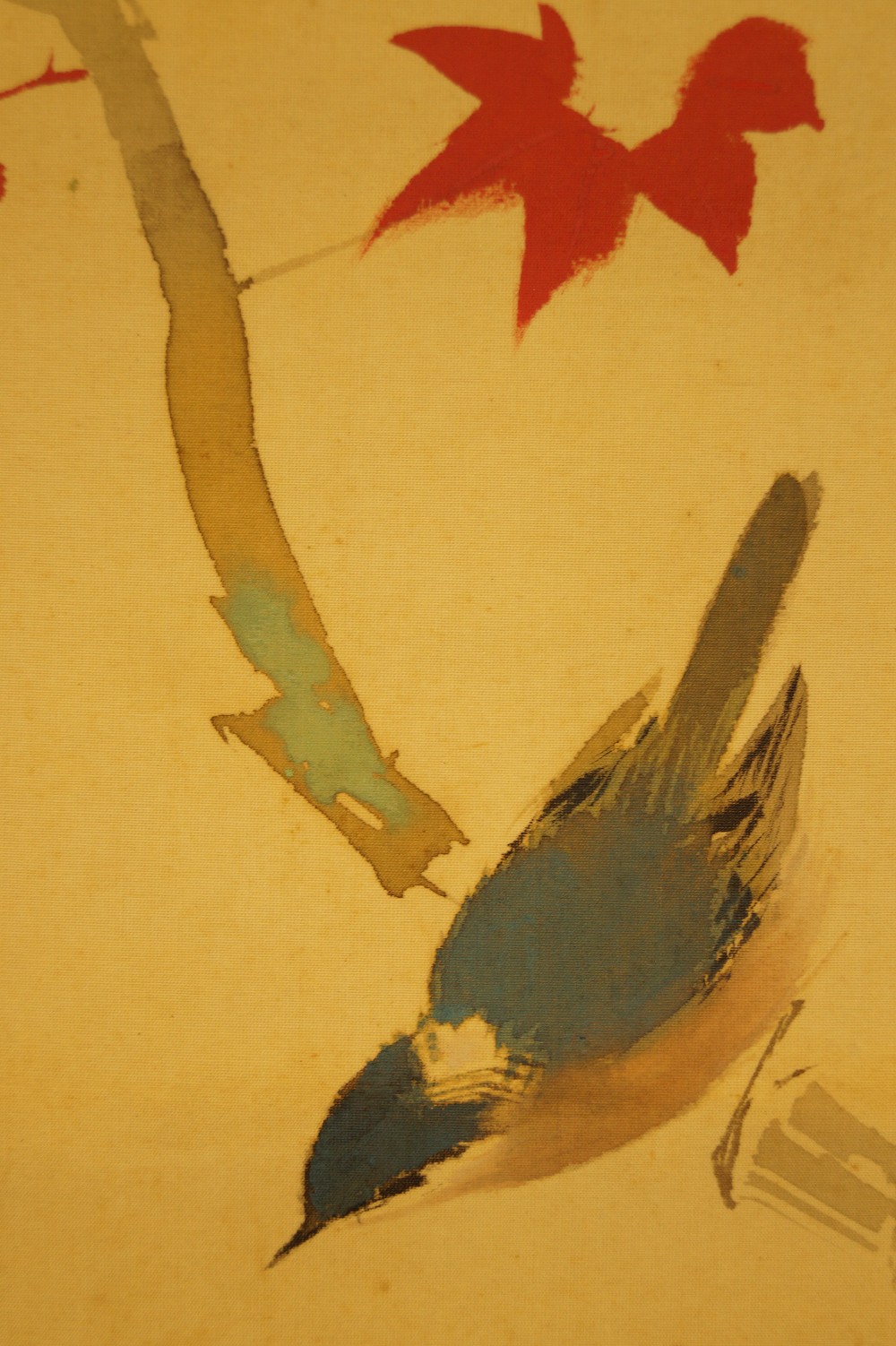 Sparrow on a Maple Branch by Yasuyama Tachiwaki Sparrow Close-Up 2