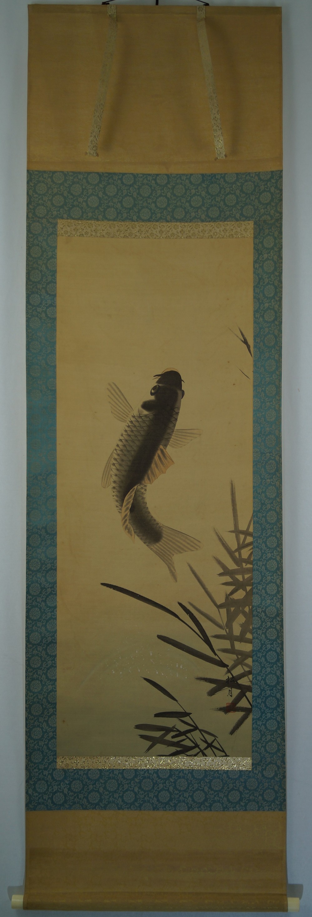 Koi Hanging Scroll Full View Hanging Scroll