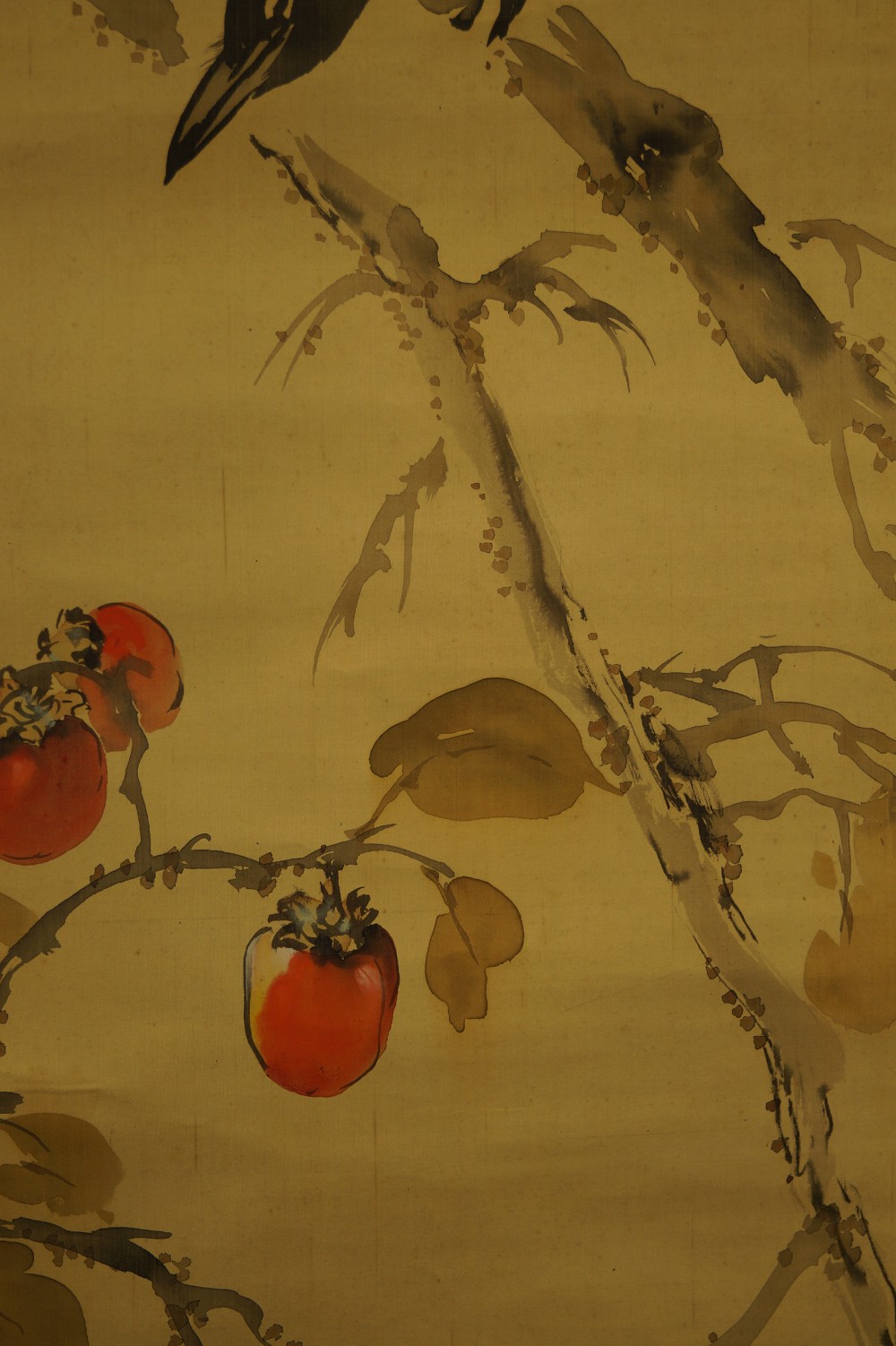 Crow on Persimmon Branch by Ito Yanagiso Persimmon Motif Close-Up 1