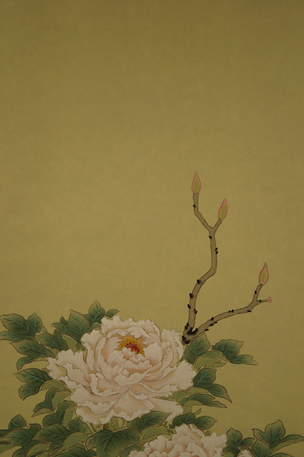 Peonies Branch Close-Up
