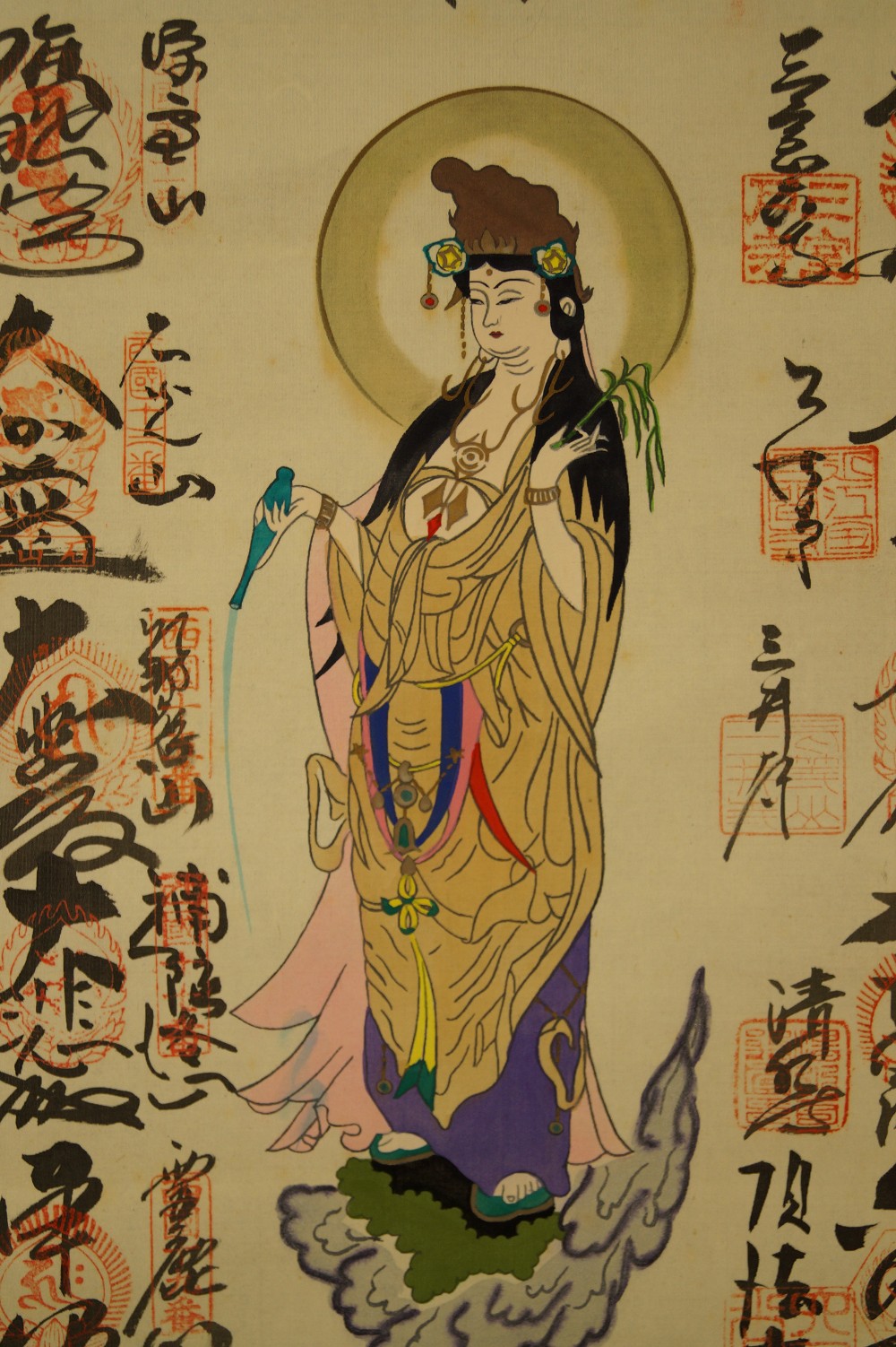 33 Temples of the Saigoku Pilgrimage Close-Up of the Kannon Figure Kannon Motif Close-Up