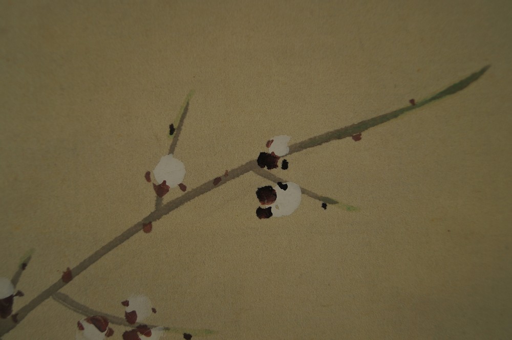 Brushwork close-up branches and blossoms