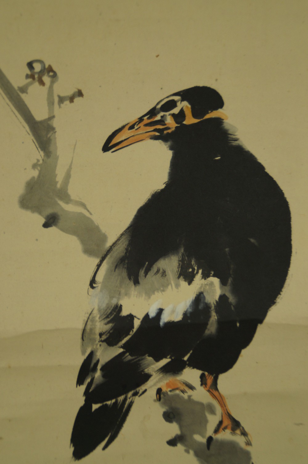 Crow on the Plum Branch Crow Motif Close-Up 3
