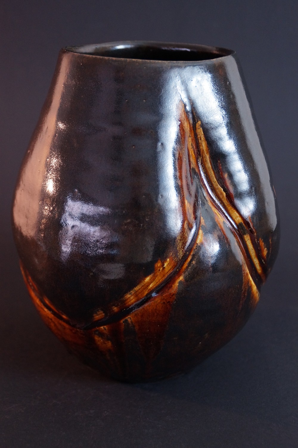 Seto-yaki Vase by Shunrei Kato Side View 2