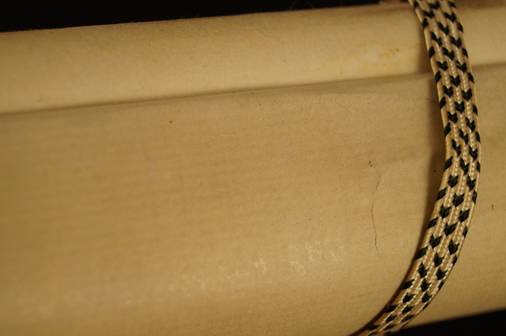 Kalligrafie Langes Leben Kakemono zusammengerollt Nahaufnahme