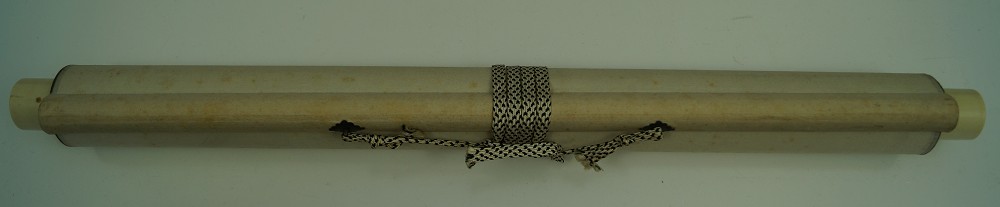 Kalligrafie Kakemono zusammengerollt